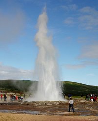 Picture of a geyser firing hot water into the air, 12th August 2003