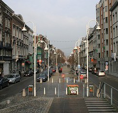 A view of a typical street in Belgium
