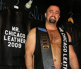 MCL winner wearing the Mr Chicago Leather stole