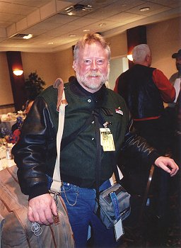 Robert looking delighted at having sold all his books that weekend