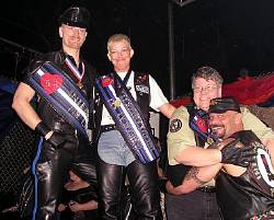 Pictured (left to right): John Pendal (IML 2003), Tammie Nelson (IMsL 2003), slaveboi eddie (IMsBB 2003), Richie Chameroy (IMrBB 2003)