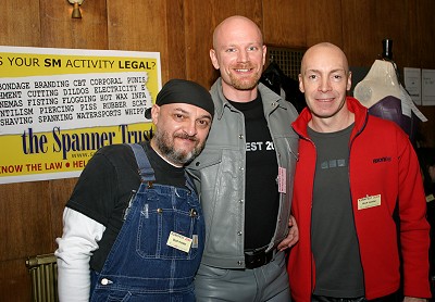 Derek Cohen (left), me and Phil Brown (right) represented the Spanner Trust at Kinkfest 2004
