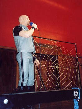 John giving a speech on the main stage at Kinkfest