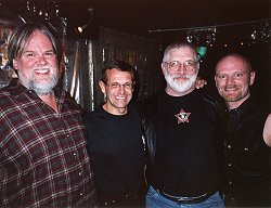 John with Chuck, Chuck and David, the Mr Chicago Leather organisers