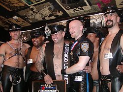 John with the Mr Chicago Leather contestants