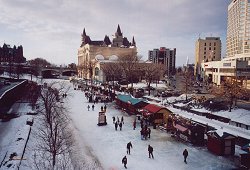 Picture of a frozen canal