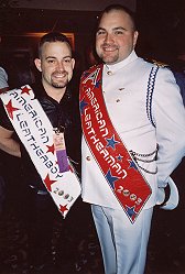 Jeff Nowak and Bill Mitchell in formal wear at leather cocktails