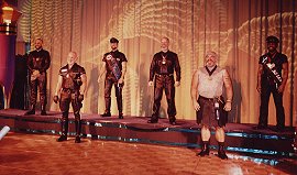 The Mid-Atlantic Leather contestants onstage