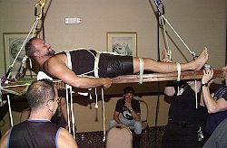 Spo being lifted up during the suspension class