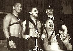 John (IML 2003) with the Mr San Francisco Leather winner and runners up