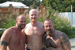 John (IML 2003) with Joe Gallagher (IML 1996) and his partner STOA