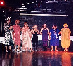 The Kansas City contest organisers in drag at a fundraiser
